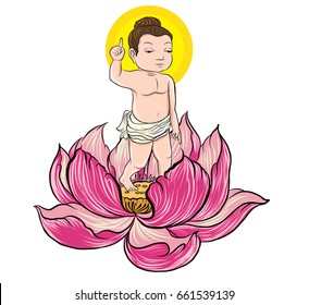 Hand drawn Baby hand drawn and zen tangle style Gautama Buddha in Lotus,tattoo designhand drawn and zen tangle style Gautama Buddha in Lotus,tattoo designborn with Lotus