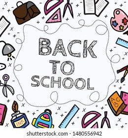 hand drawn back to school background
