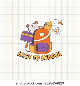 Hand drawn back to school illustration