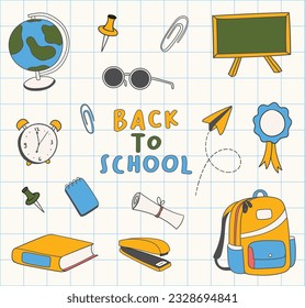 Hand drawn back to school illustration