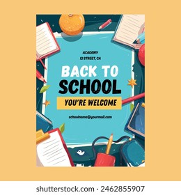 Hand Drawn Back to School Invitation