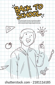 Hand drawn back to school play children illustration vector