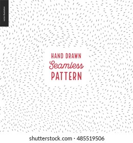 Hand drawn back and white pattern. Fur or leaves seamless black and white pattern