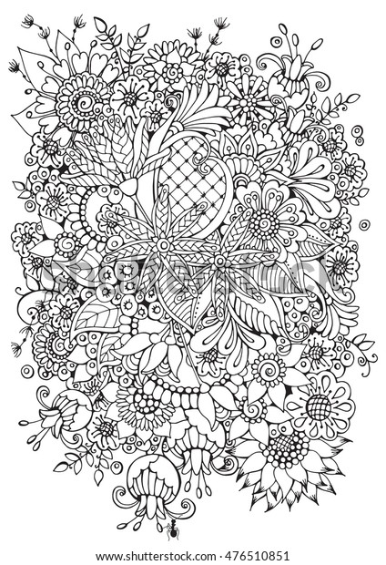 Download Hand Drawn Backdrop Coloring Book Page Stock Vector ...