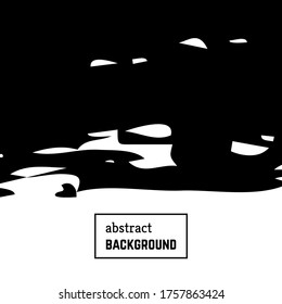 Hand drawn background with abstract brush strokes. Minimal black and white banner design. Vector illustration
