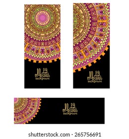 Hand drawn Background in American Indian Style with Mayan ornament