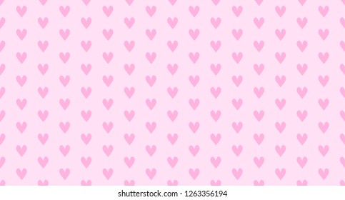 Hand drawn background with colored hearts. Seamless grungy wallpaper on surface. Abstract texture with love signs. Lovely pattern. Line art. Print for banner, flyer or poster. Colorful illustration