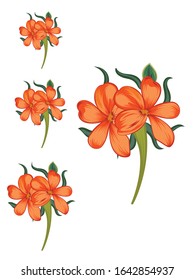 Hand drawn background. floral pattern for wallpaper or fabric. Flower rose. Botanic Tile