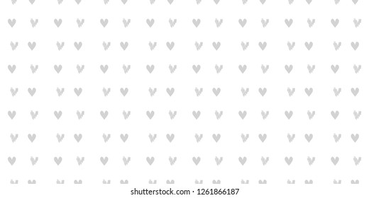 Hand drawn background with hearts. Seamless grungy wallpaper on surface. Chaotic texture with many love signs. Lovely pattern. Line art. Print for banner, flyer or poster. Black and white illustration