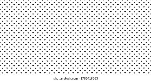 Hand drawn background with hearts. Seamless wallpaper on surface. Black and white illustration