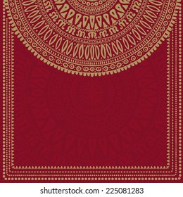 Hand drawn  background in indian style.  All objects are conveniently grouped  and are easily editable.