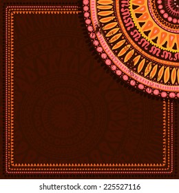 Hand drawn  background in indian style.  All objects are conveniently grouped  and are easily editable.