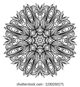 Hand drawn background with Mandala. Vector decorative elements. Arabic, Indian, ottoman motifs
