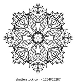 Hand drawn background with Mandala. Vector decorative elements. Arabic, Indian, ottoman motifs