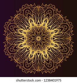 Hand drawn background with Mandala. Vector decorative elements. Arabic, Indian, ottoman motifs