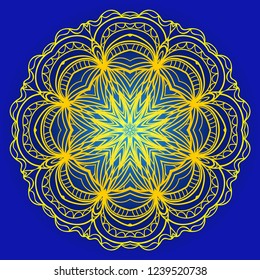 Hand drawn background with Mandala. Vector decorative elements. Arabic, Indian, ottoman motifs