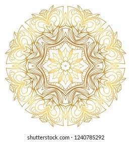 Hand drawn background with Mandala. Vector decorative elements. Arabic, Indian, ottoman motifs