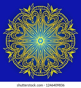 Hand drawn background with Mandala. Vector decorative elements. Arabic, Indian, ottoman motifs