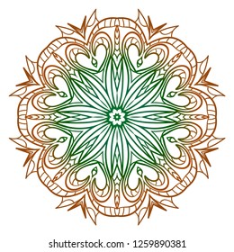 Hand drawn background with Mandala. Vector decorative elements. Arabic, Indian, ottoman motifs.