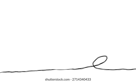 Fondo dibujado a mano de líneas giradas. Ilustración vectorial doodle monocromática con líneas superpuestas