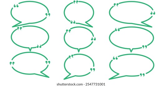 hand drawn background Set of cute speech bubble in doodle style
