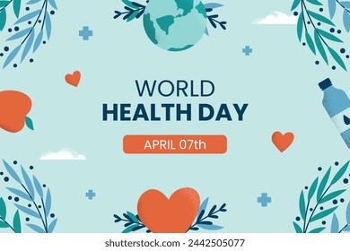 Hand drawn background for world health day celebration