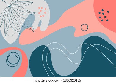 hand drawn backgrounds doodle trendy abstract floral banners creative contemporary aesthetic illustration freehand wallpaper flower invitation