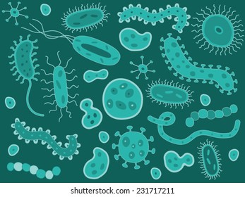 Hand Drawn Bacteria / Germs