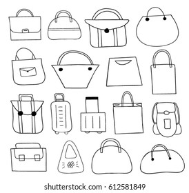 Hand drawn bags