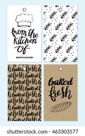 Hand Drawn Bakery Gift Tags Illustration Hand Drawn Bakery Gift Tags Illustration