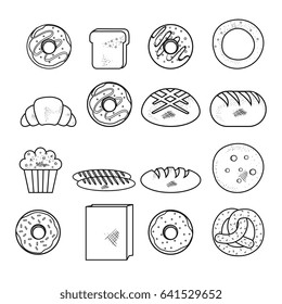 Hand drawn bakery goods design