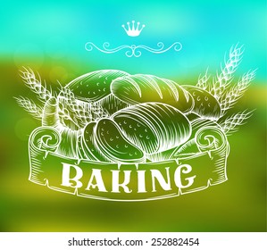  hand drawn  bakery label