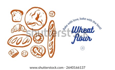 Hand drawn bakery retro poster. Vintage sketch vector illustration