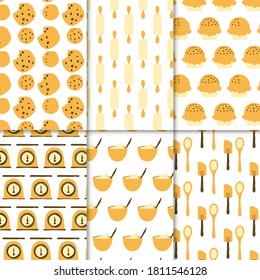 Hand drawn baking pattern collection