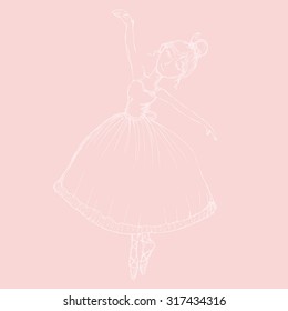 hand drawn Ballerina dance
