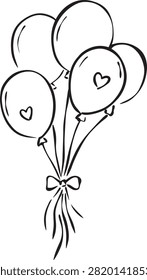 Hand Drawn Balloon Bouquet