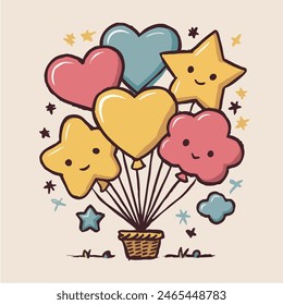 Hand drawn Balloon set Vector