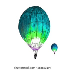 Hand drawn balloon. Vector illustration