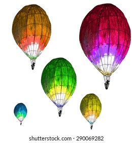Hand drawn balloon. Vector illustration