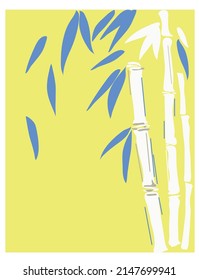 Hand drawn bamboo background.  Vector illustration. Bamboo plant by hand drawing sketch.