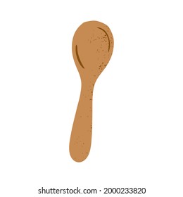 Hand drawn bamboo wooden spoon kitchen tool essential