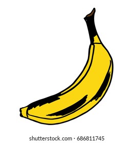 Hand drawn banana