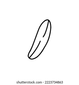 Hand drawn banana cream foam line doodles. element design vector