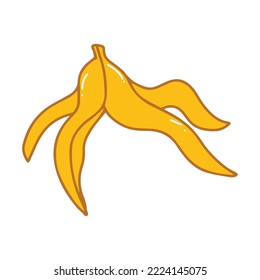 Hand drawn banana fruit doodles snack. very delicious banana-based food and drink. vector illustration element