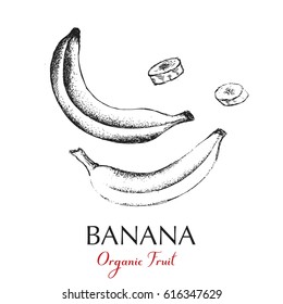 Hand drawn banana icon.