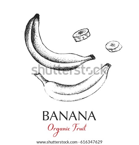 Hand drawn banana icon.