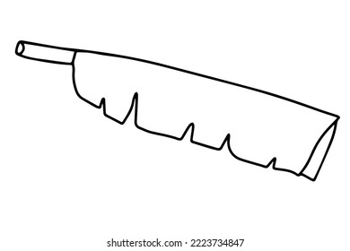 Hand drawn banana leaf line doodles. element design vector