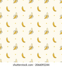 handgezeichnetes Bananenmuster
