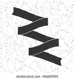 Hand drawn banner with grunge background vector illustration