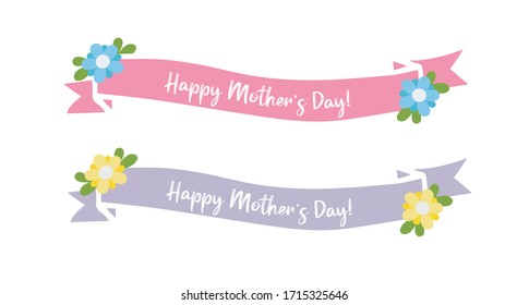 Banner dibujado a mano con la cita "Feliz Día de la Madre". Cartel para postal, invitación, afiche. 